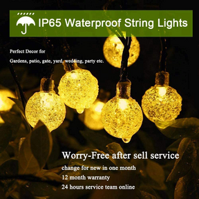 Solar Crystal Globe™ - LED Waterproof Christmas String | Set of 2