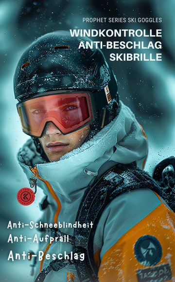 Kapvoe™ - Skibrille UV400 mit Antibeschlag für Wintersport und Schneemobilfahren